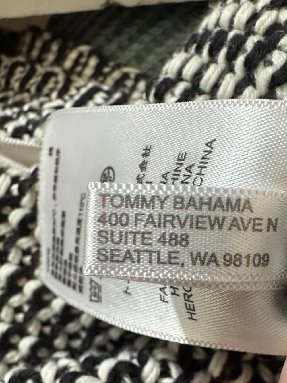 Tommy Bahama Crochet Knit Sleeveless Tunic Black White S - Picture 13 of 14